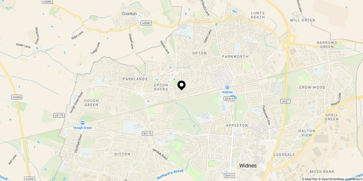 Approximate location of Cornforth Way, Widnes WA8 9WB