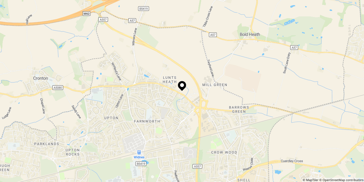 Approximate location of Minton Way, Widnes, WA8 9QZ